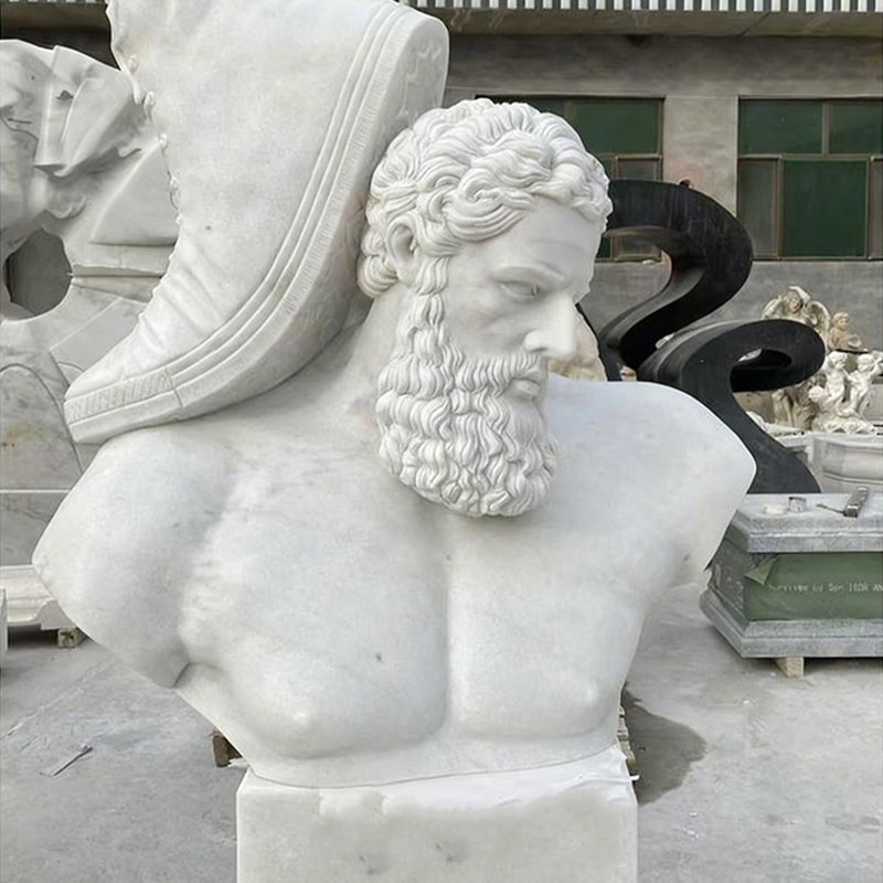 ประติมากรรมมนุษย์หินอ่อนสีขาวขนาดเท่าจริง แกะสลักด้วยมือ