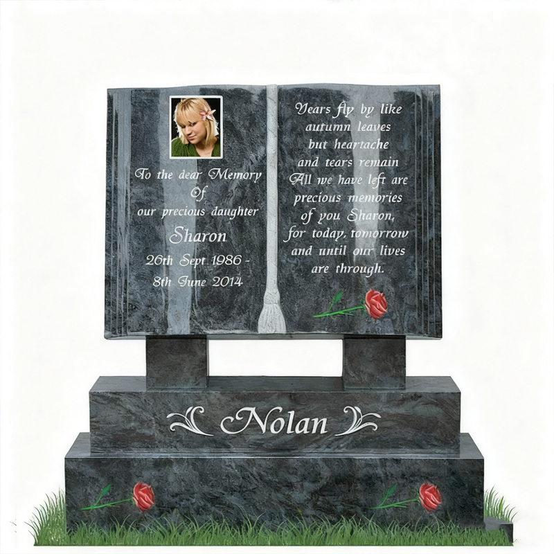 หลุมศพหินแกรนิตรูปหนังสือ