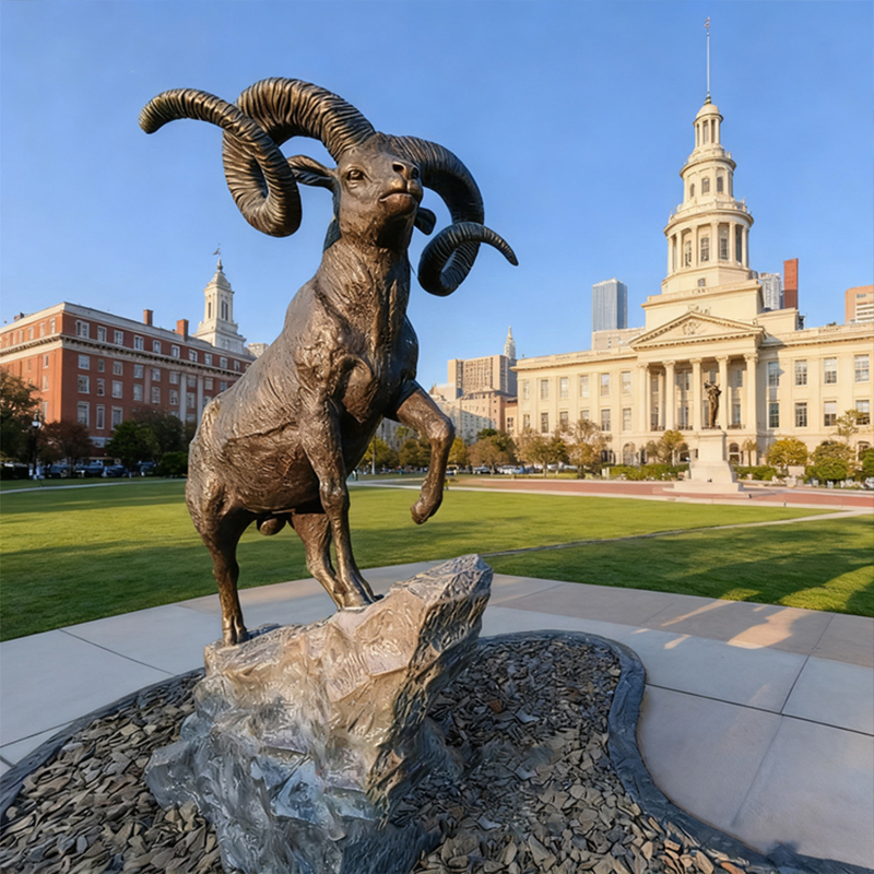 ประติมากรรมเขาใหญ่สีบรอนซ์ - ตกแต่งสวนกลางแจ้ง